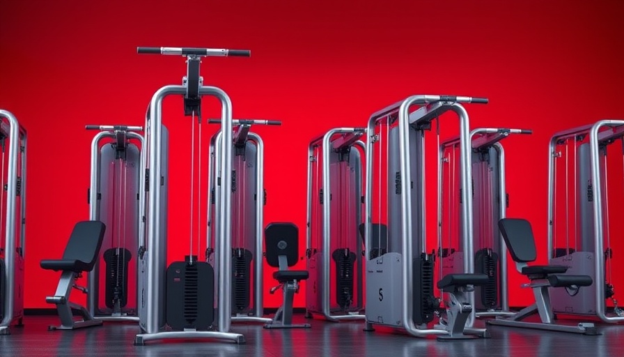 Top Smith machines for home gym 2025 on red background, vivid and modern.