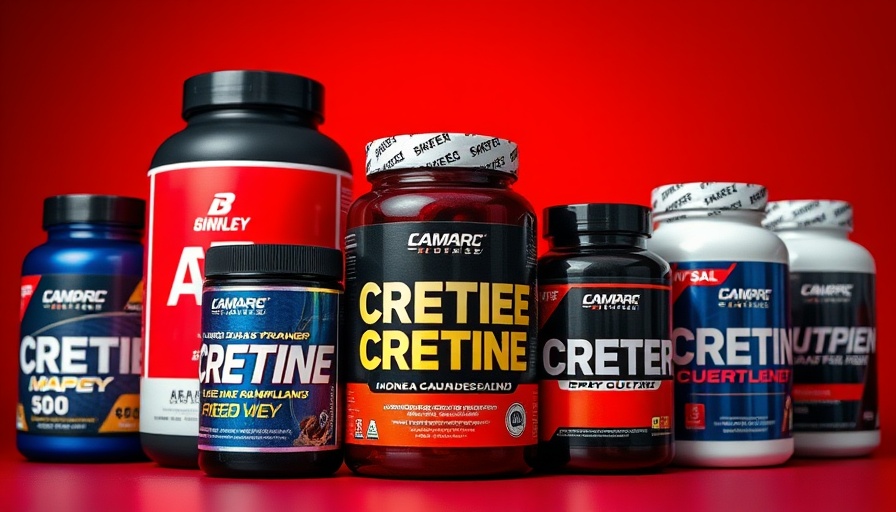 Vibrant display of the best creatine supplements for muscle growth.