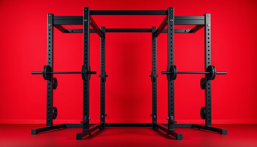 Top power racks of 2025 showcased on a vivid red background.