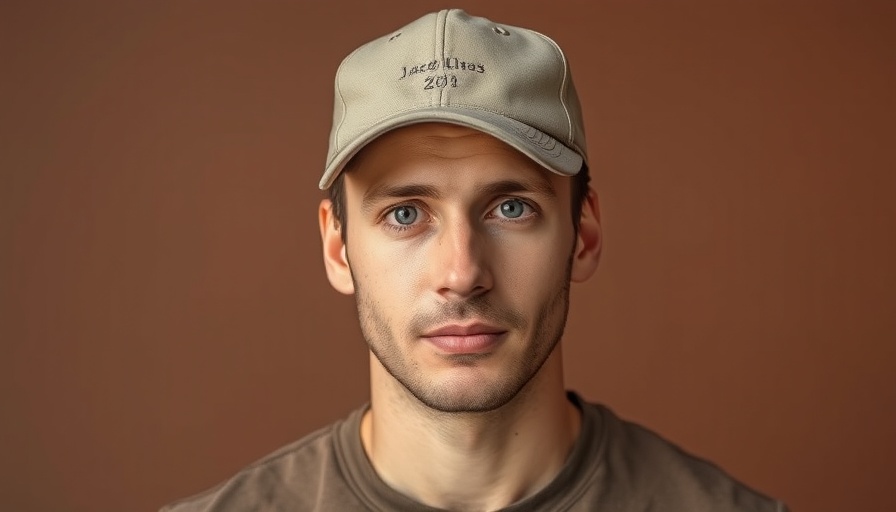 Casual portrait of a man with a cap for Dylan Scott Music Engagement.