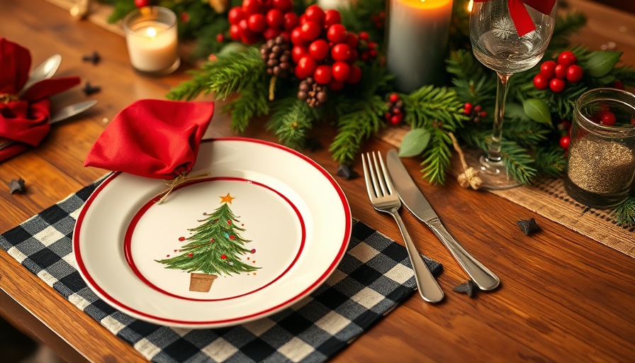 Festive holiday table setting with Christmas theme at Cost Plus World Market.