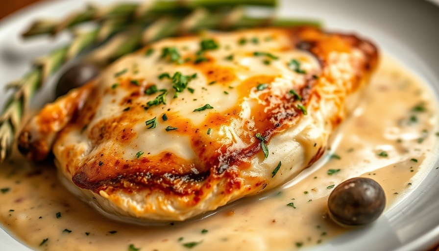 Fricassee Chicken with Morels and Wine Recipe, creamy and savory dish with herbs.