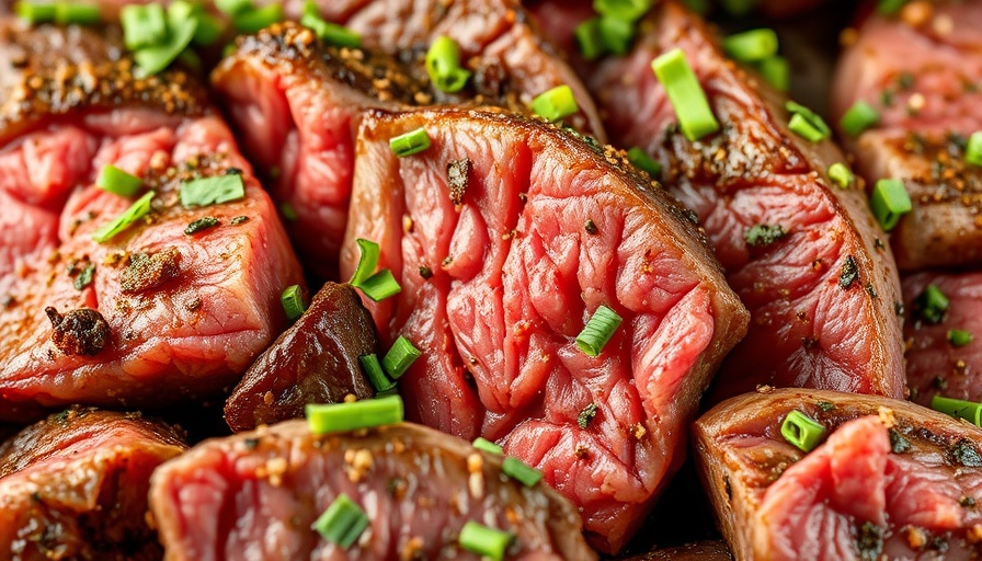 Juicy El Yucateco Flank Steak Flakes garnished with fresh herbs.