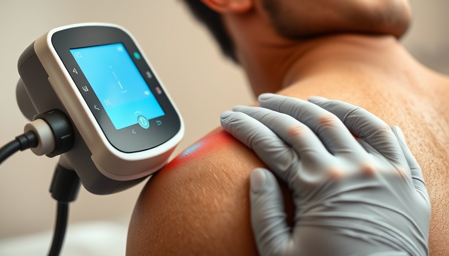 Shockwave therapy on shoulder for chronic pain relief