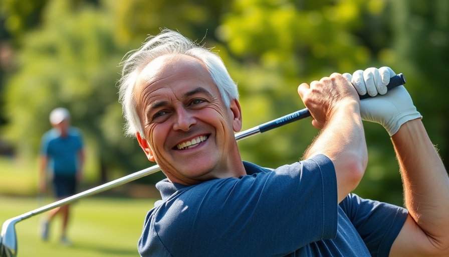 Older man enjoying a golf swing for TPI Certification for Golf Improvement.