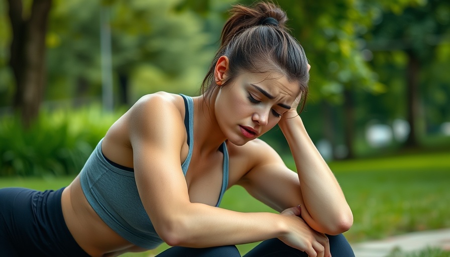Woman dealing with fatigue after exercise, Chronic Fatigue Syndrome.