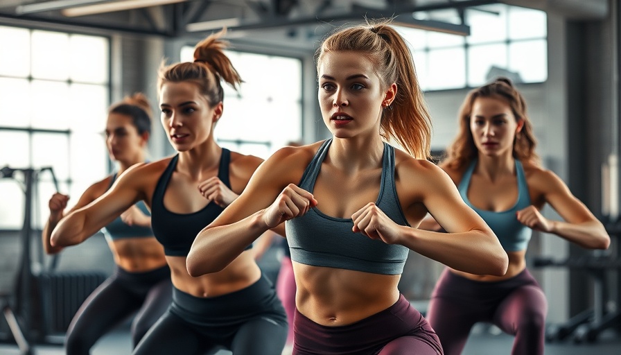 Women performing standing exercises for weight loss in a gym.