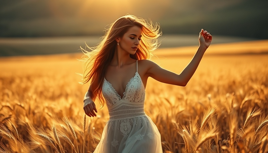 Woman in wheat field with spiritual preparedness theme.