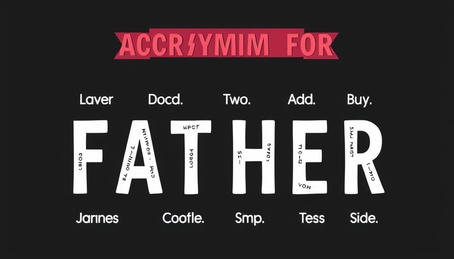Acronym for Father Printable