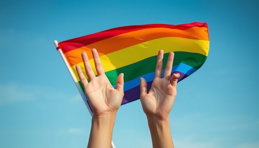 Hands holding a rainbow flag symbolizing empathy and pride in faith.