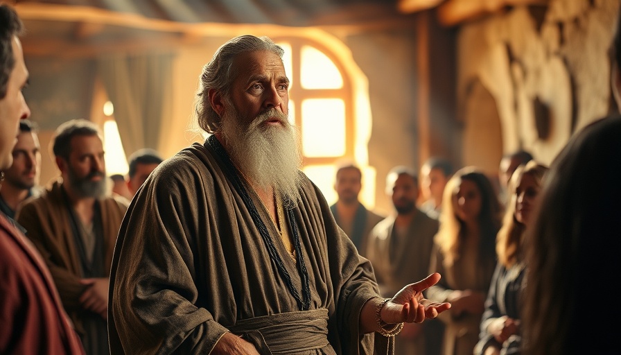 Man in ancient robe speaks passionately, illustrating the Righteousness of God.