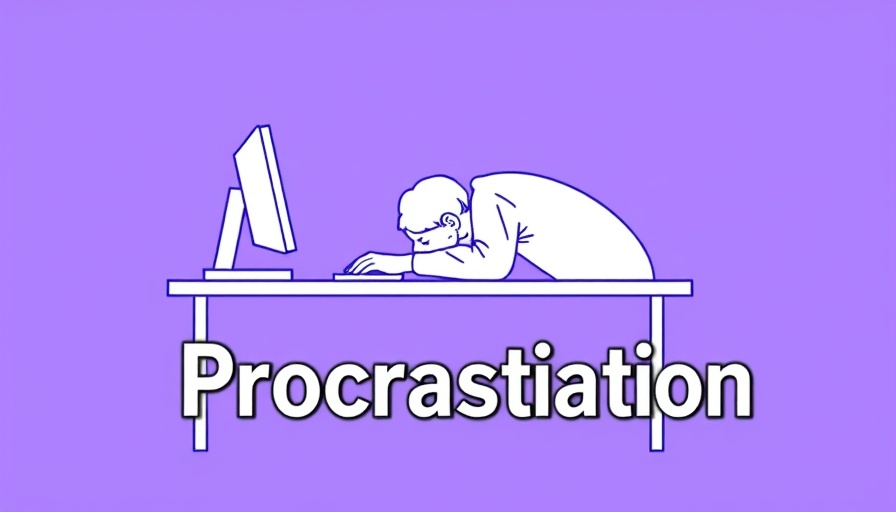 Differences Between Procrastination and Laziness concept art with line illustration