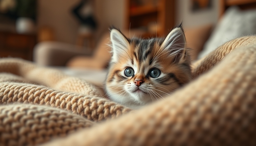 Curious cat wrapped in a blanket, symbolizing Shrink Proof Faith.