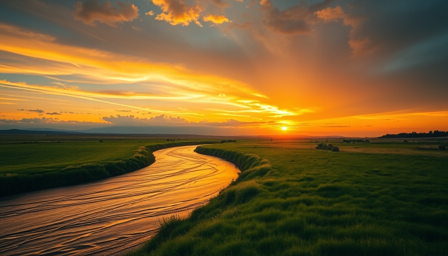 Peaceful landscape with sunset reflecting God's promises and warnings.