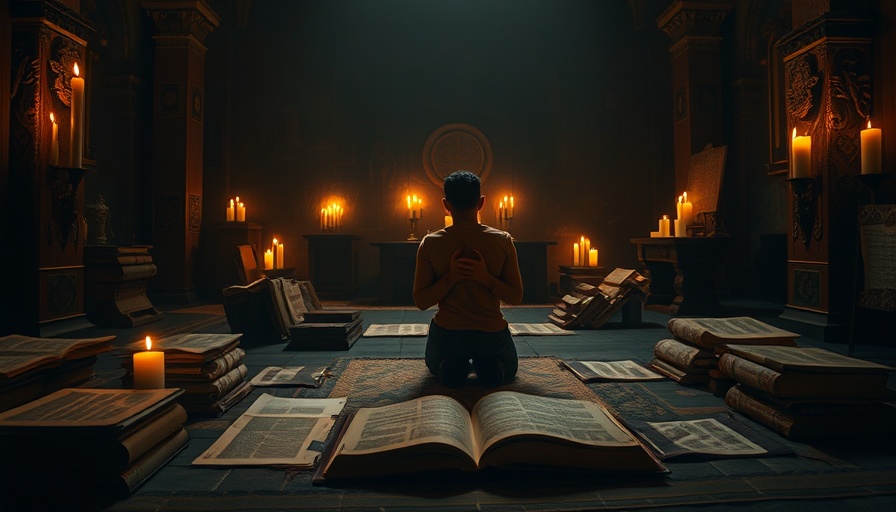 Praying Through God's Word: Daniel study scene with candlelight.