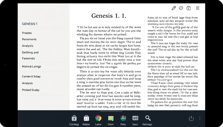 Bible Gateway Plus interface showing Genesis 1 text and commentary.