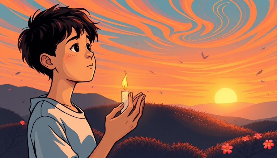 Embracing small rituals for peace at dusk, young person holding candle.