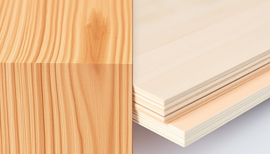 Engineered wood vs plywood comparison image close-up.