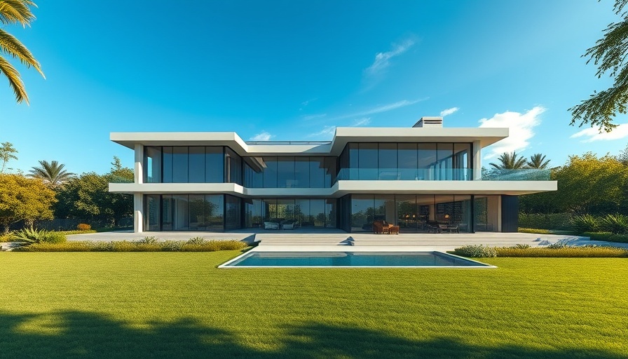 Trousdale Estates luxury home with modern design and lush surroundings.