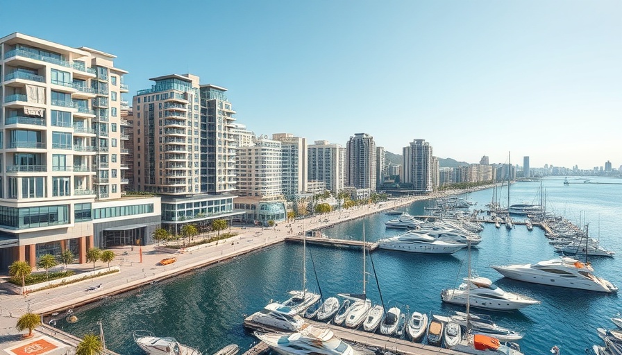 San Pedro West Harbor Development with modern architecture and vibrant coastline.