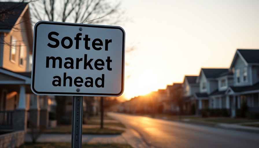 Street sign indicating a softer market ahead in a neighborhood.
