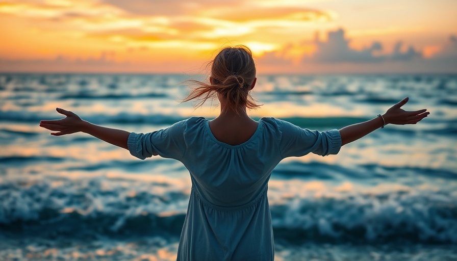 Woman embracing ocean sunset, creating a business and life you love.