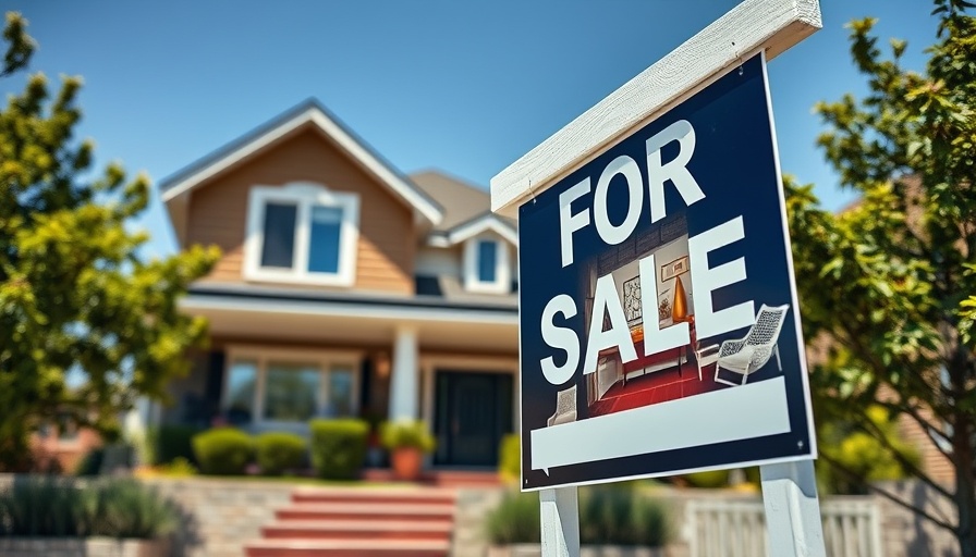 FOMO in real estate market: for sale sign in suburban area