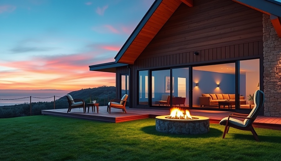 Elegant Seven Mile Beach family home with cozy outdoor fire pit.