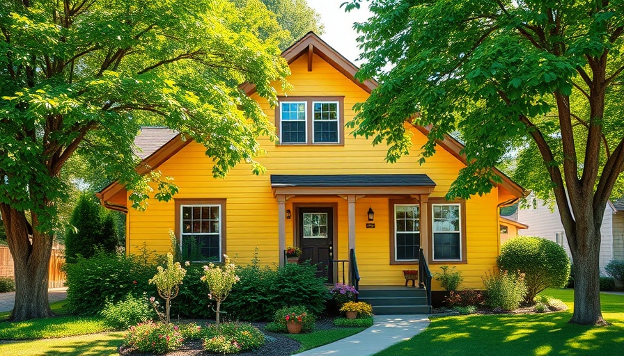 Charming yellow house amidst lush greenery - Estate Sale Companies in Topeka.