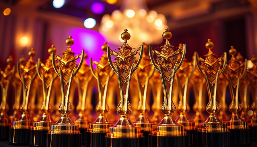 PropertyGuru Asia Property Awards trophies with elegant design