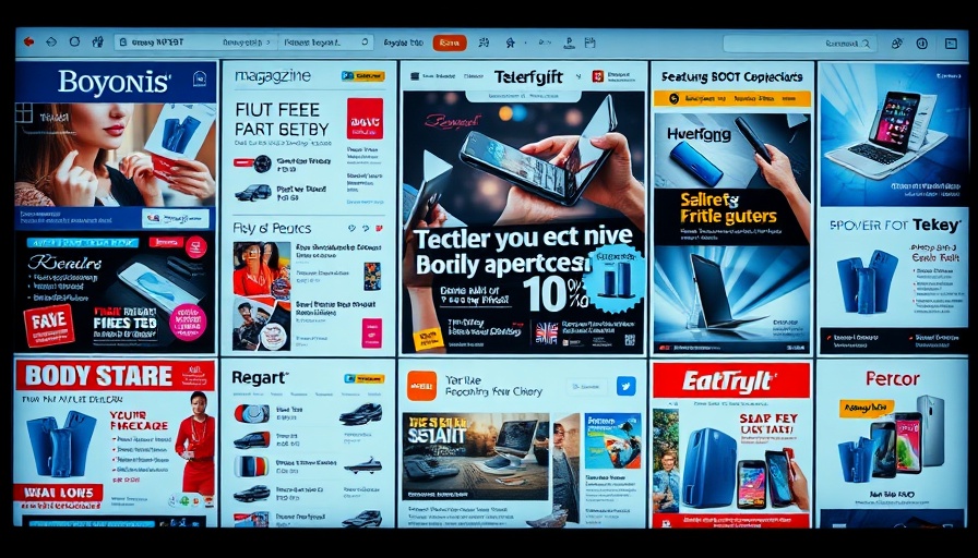 Online magazine layout with diverse advertisements and articles.
