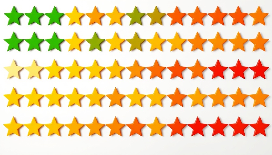 Star rating chart for customer satisfaction in commercial real estate.