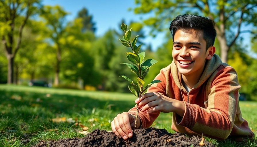 Joyful tree planting tips for Arbor Day in a lush park setting.