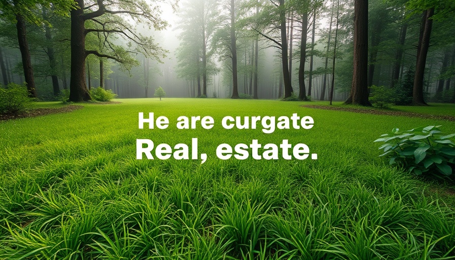 Motivational real estate message on grassy plot, booking to possession.