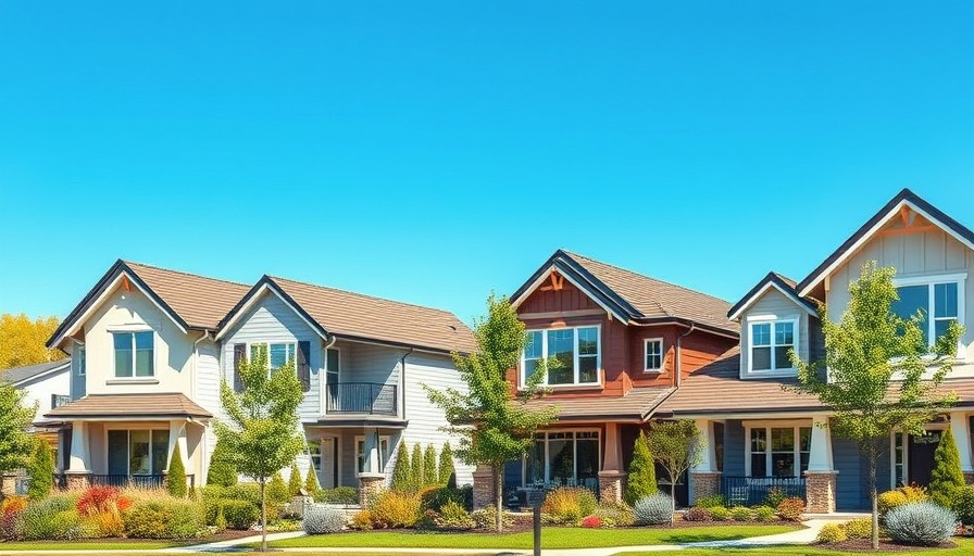 Falling Interest Rates Boost Housing Value Growth: Modern suburban homes.