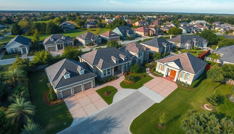 Aerial view of elegant homes for Georgia Transfer Tax Calculator.