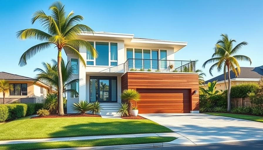 Elegant Juno Beach real estate investment property with palm trees.