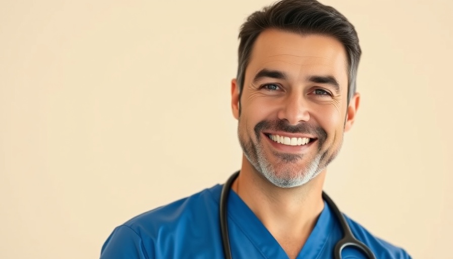 Dr Ronald Moy in blue scrubs, specializing in aesthetic medicine.