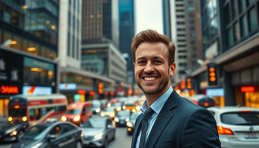 Melbourne cityscape with busy street and professional man, Melbourne auction homes.