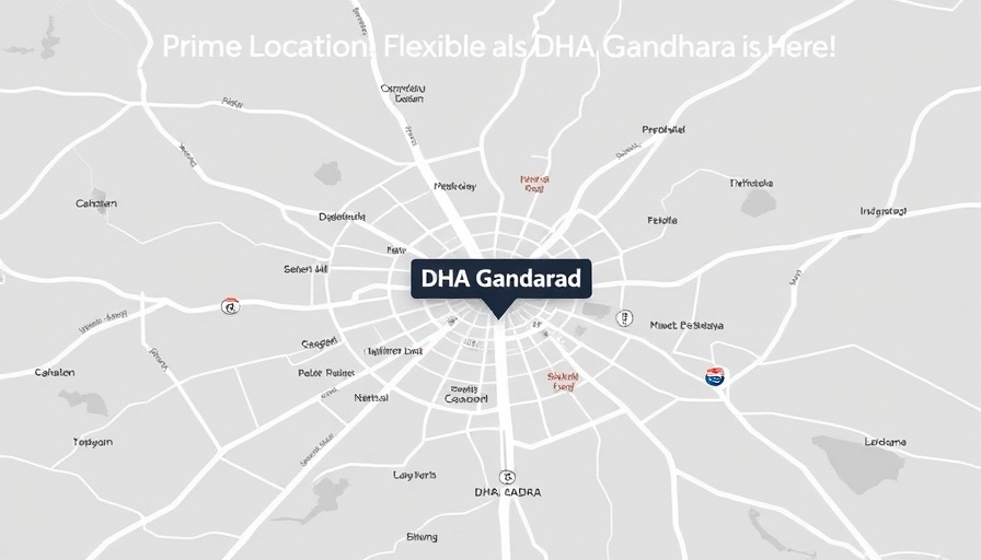DHA Gandhara Islamabad updates map showing prime location.