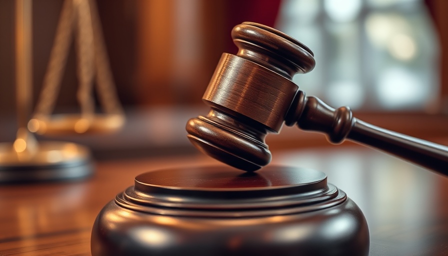 Close-up of gavel on judge's desk symbolizing resolving poor landscaping projects.