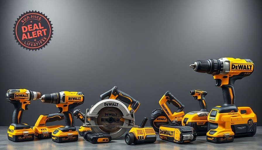 DeWalt Prime Day Deals power tools with deal alert badge.