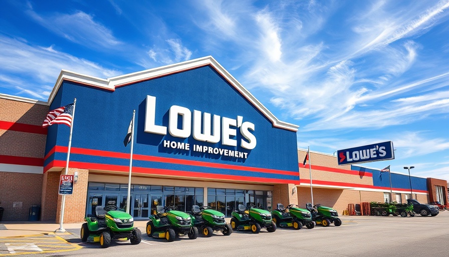 Lowe's exterior with deal alert sign for Member Week Deals.