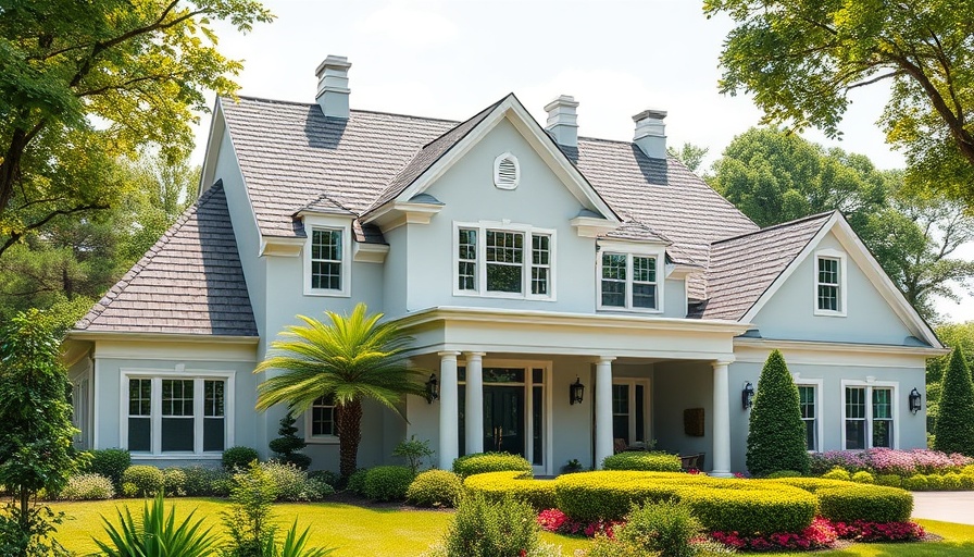 Elegant suburban home with designer shingle roof replacement.