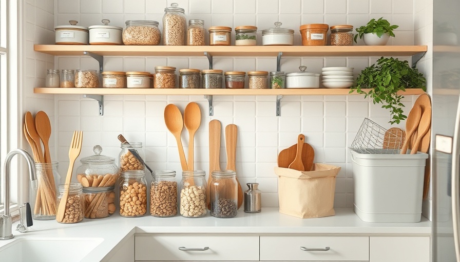 Sustainable zero-waste kitchen with organized layout