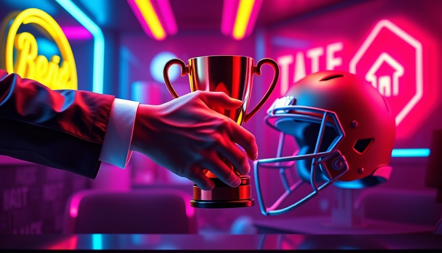 Digital neon artwork symbolizing working with athletes and celebrities in real estate.