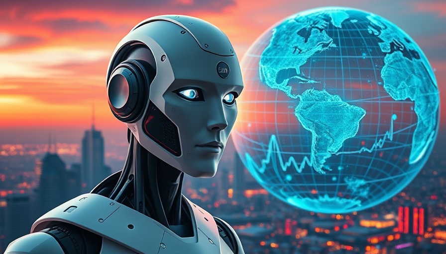 AI in Real Estate Advertising featuring a digital globe and robot.