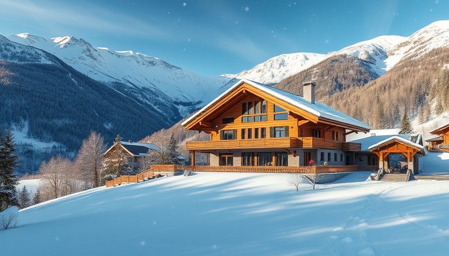 Luxurious Swiss chalet in Gstaad Valley's winter landscape