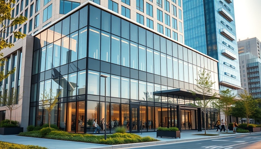 Modern commercial building at 155 E Boca Raton Road, sleek design.