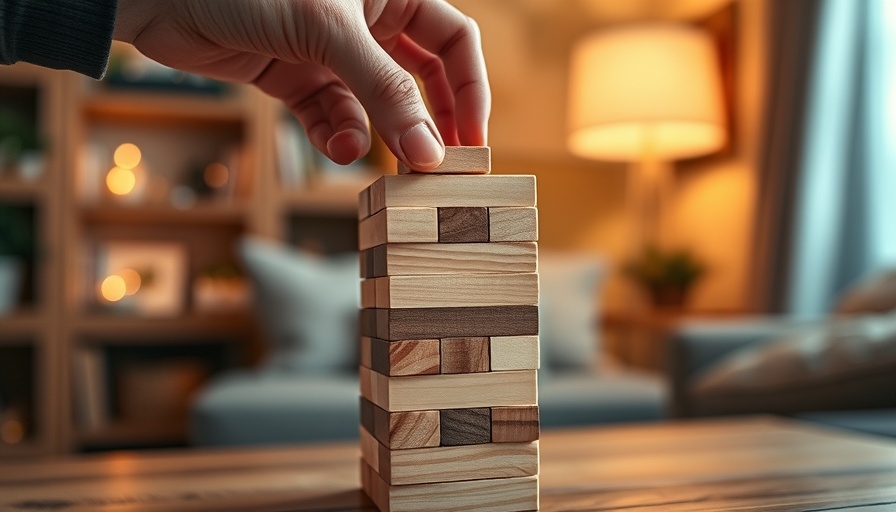 Small risks symbolized by removing a block from a Jenga tower.